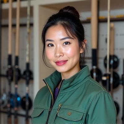 Portrait of Sarah Chen, Northcurrent's gear and bait specialist