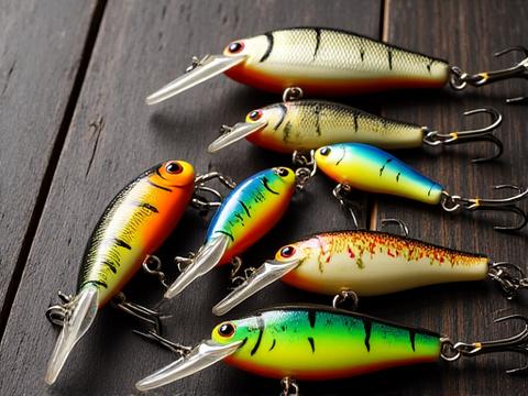 Assortment of colorful crankbaits