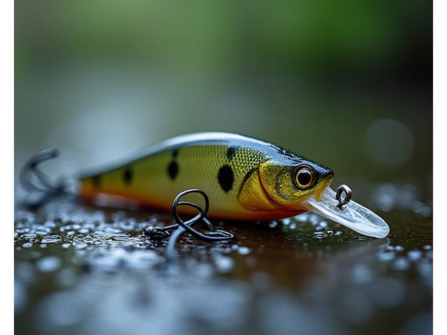 A deep-diving crankbait with a large bill in a perch pattern.