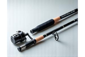 A compact, collapsible fishing rod and reel combo, emphasizing portability for urban travel.